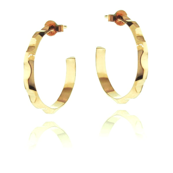 Yellow Gold Find your Groove Hoop Earrings