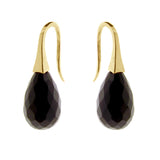 Yellow Gold Onyx 'ShortDrop' earrings
