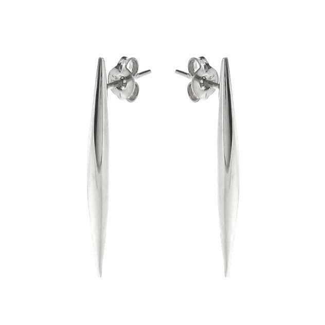White Gold Comet tail stud Earrings
