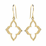 yellow gold alhambra earrings
