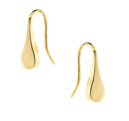 Yellow Gold Flat Droplet earrings