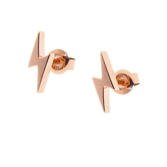 rose gold lightning bolt Studs