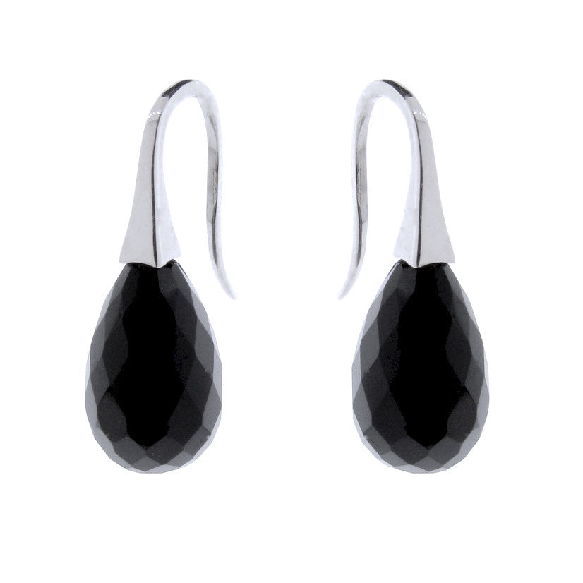 silver Onyx 'ShortDrop' earrings
