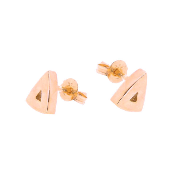 Rose gold arrow head stud earrings
