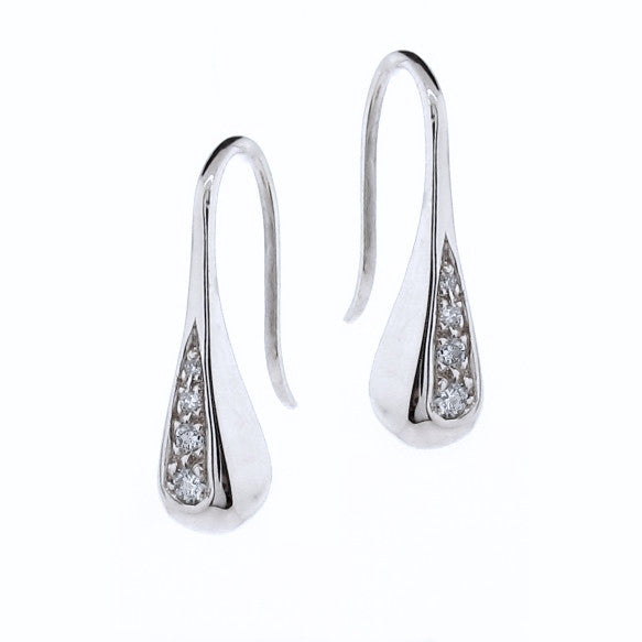 White Gold Diamond Droplet earrings