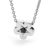 Sterling Silver black sapphire Baby Blossom Pendant