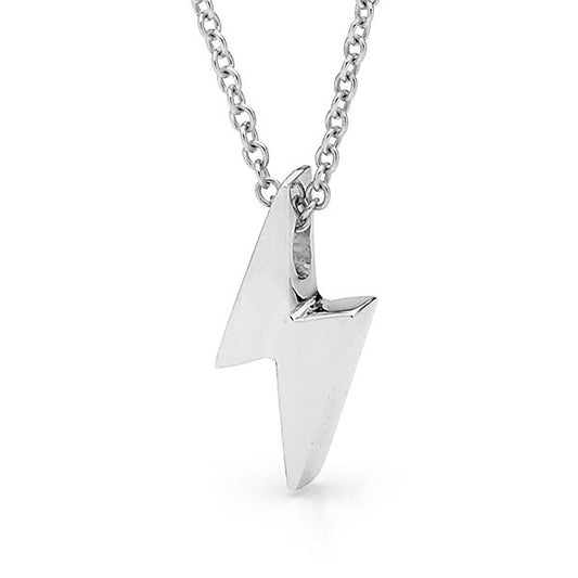 White Gold Baby Lightning Bolt Pendant