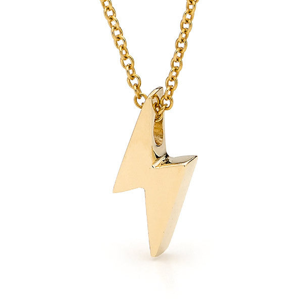 Yellow Gold 'Baby Lightning Bolt' Pendant