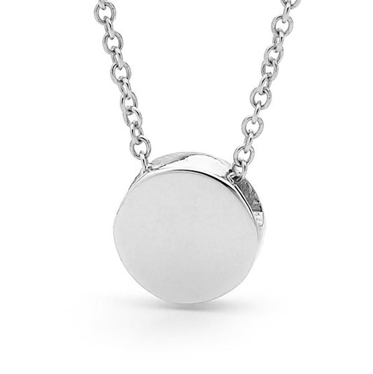 White Gold Baby Disc Pendant