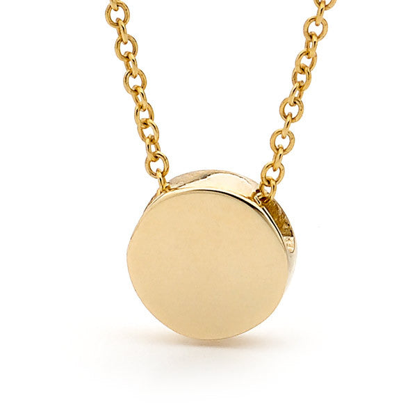 Yellow Gold Baby Disc Pendant