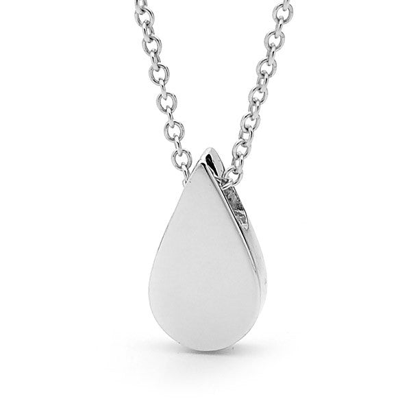 White Gold Baby Tear Drop Pendant