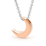 Sterling Silver & Rose Gold '2 Moons' Necklace