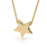 Yellow Gold 2 Stars Necklace
