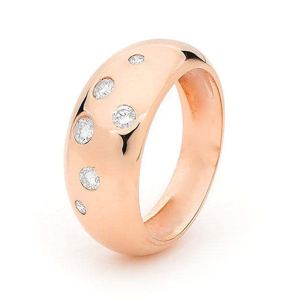 Rose Gold Diamond Eclipse Ring