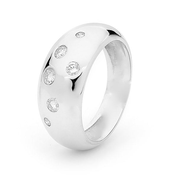 White Gold Diamond Eclipse Ring