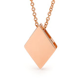 Rose Gold 'Diamond' Playing cards Pendant