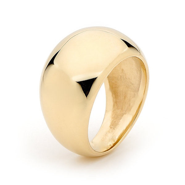 Yellow Gold Wide Eclipse Ring