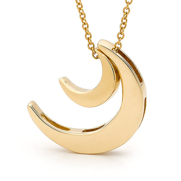 Yellow Gold '2 Moons' Necklace