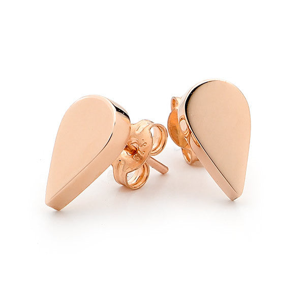Rose Gold Drop Stud Earrings