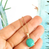 Yellow Gold Turquoise Small Era Necklace