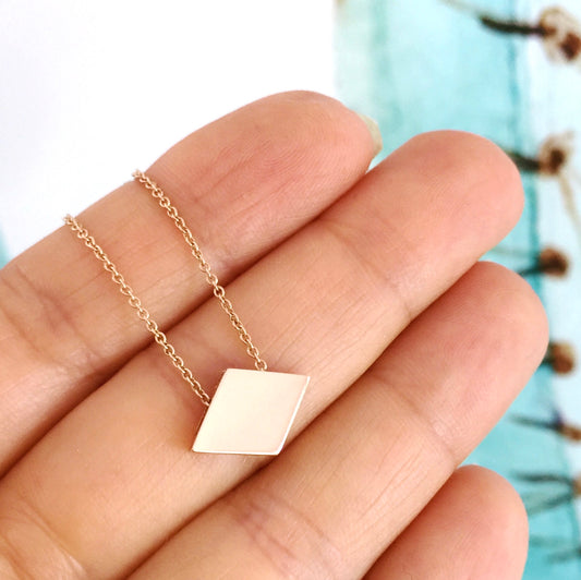 Rose Gold 'Diamond' Playing cards Pendant