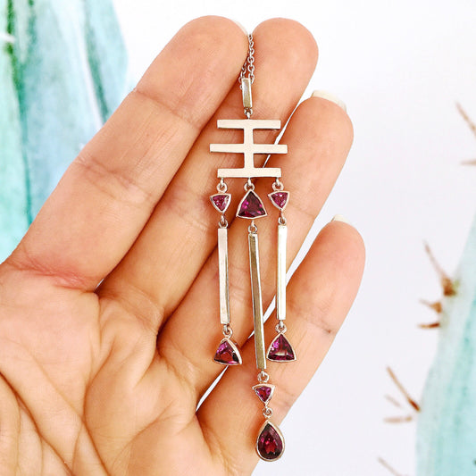 White and Rose Gold China Gem Pendant ONLY