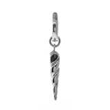 White Gold Long Spiral Shell Huggie Charm