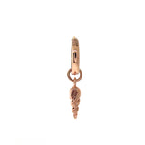 Rose Gold Short Spiral Shell Huggie Charm