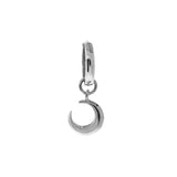 Sterling Silver Crescent Moon Huggie Charm