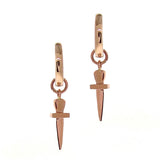 Rose Gold Small Dagger Huggie Charm