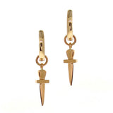 Yellow Gold Small Dagger Huggie Charm