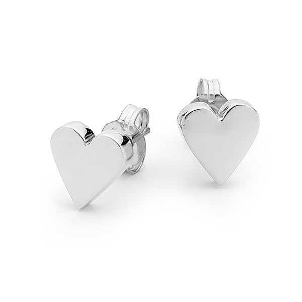 Sterling Silver 'Baby Heart' Stud Earrings