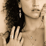 Sterling Silver Duo Crystal Necklace