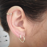 Small Rose Gold hinged Huggie Hoops