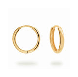 Medium Yellow Gold hinged Huggie Hoops