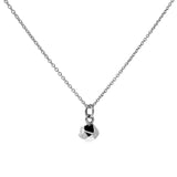 Sterling Silver Small Chubby Crystal Pendant, Necklace or Anklet