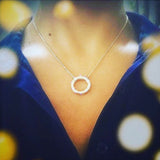 White Gold Diamond Eternity Pendant