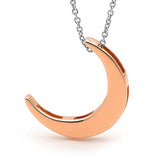 Rose Gold and silver 'Moon' Necklace