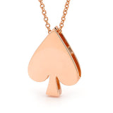 Rose Gold 'Spade' Pendant