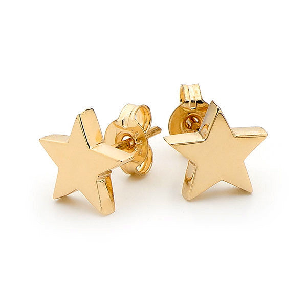 Yellow Gold 'Baby Star' Stud Earrings