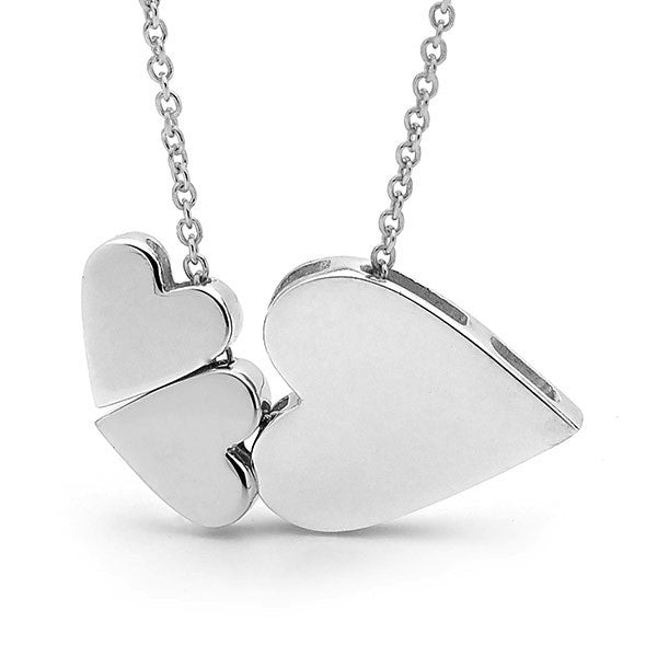 Sterling Silver '3 Hearts' Necklace