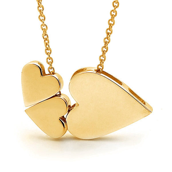 Yellow gold '3 Hearts' Necklace